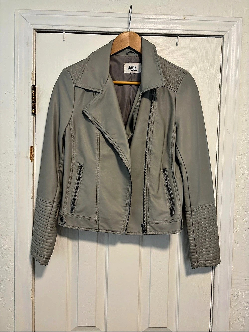 Jack by B.B Dakota Moto Jacket in Grey